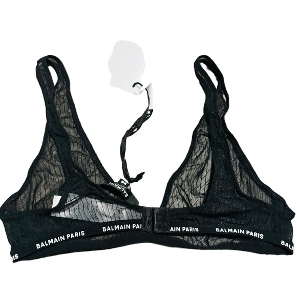 BALMAIN***Tulle Logo Strap Bra + Underwear Set***Sm. - Picture 4 of 12